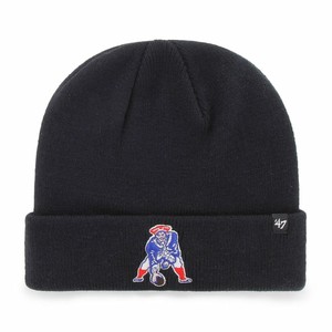 New England Patriots 47 Brand Throwback Logo Cuffed Knit Beanie Hat Navy 192309421454 Ebay