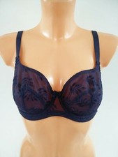 BNWT 32D PANACHE SUPERBRA TANGO NAVY BLUE UNDERWIRED BALCONNET BRA SOFT CUP 3251