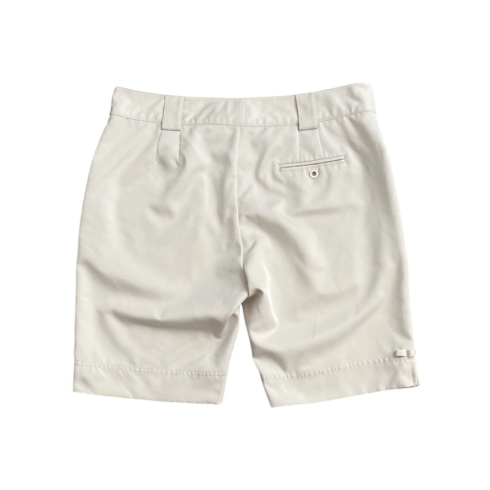 Coral Bay Golf Womens 12 Beige Flat Front Bermuda Shorts Polyester Pockets - Image 2 of 4