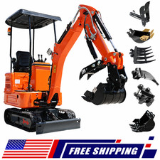 NEW Mini Excavator 1.4 Ton Digger B&S Diesel 13.5HP Pilot Contral w/ Attachments