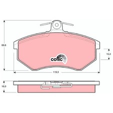 Satz Bremsbeläge Bremsklötze vorne für VW Corrado 53I Golf 2 19E 3 1H1 | 2402