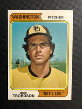 1974 Topps Baseball #77  Troedson Washington N.L. Variation EXMT