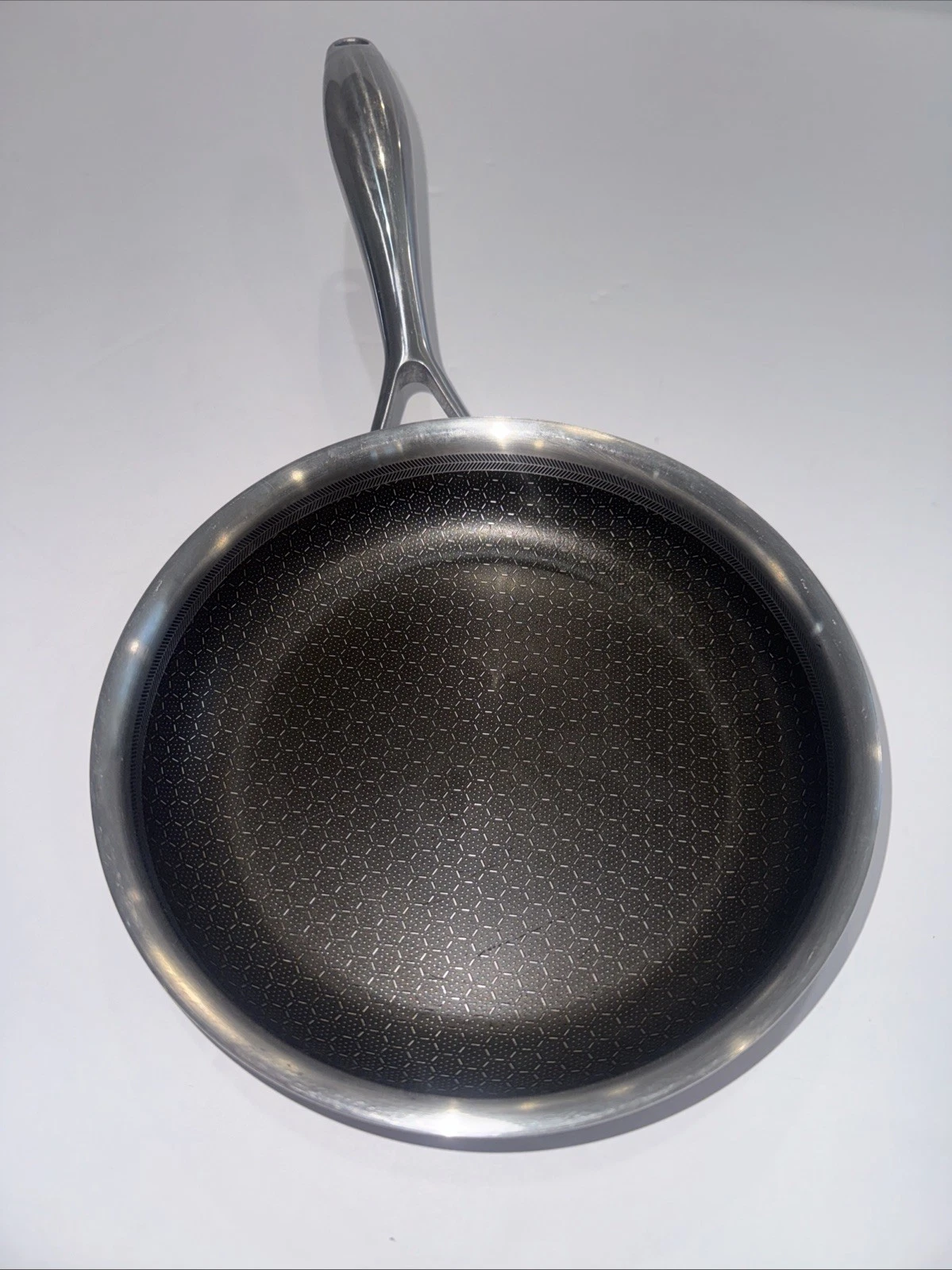 Pampered Chef 8" Stainless Steel HexClad Nonstick Fry Pan Skillet Sautee Pan