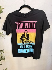 Tom Petty Full Moon Fever Graphic T-Shirt Tee Black Size XS Music Rock & Pop