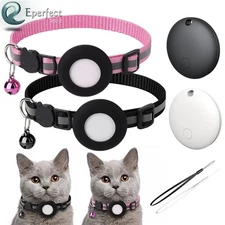 Airtag Dog Cat Collar Holder Case / Bluetooth Mini GPS Location Tracker Device