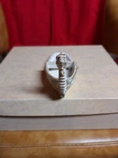 Vintage ceramic boat ashtray with cigarette or match holder 1 rest length