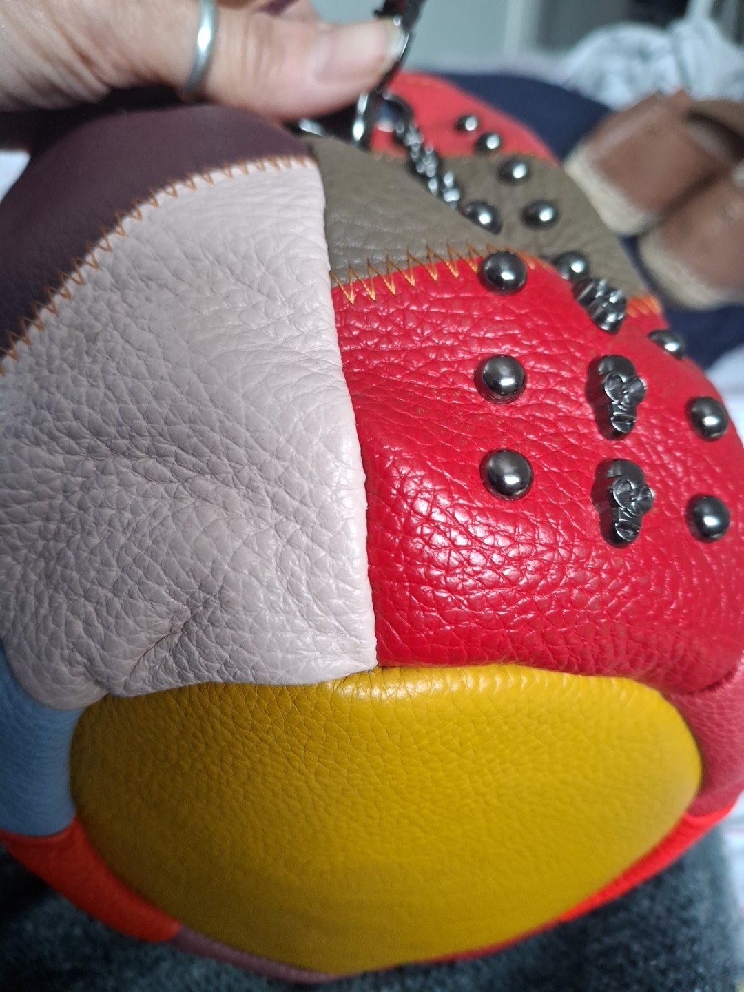 Ameri Leather Colorful Patchwork  Drawstring Pouc… - image 12