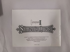 NES Castlevania II 2 Simon's Quest Nintendo CIB vedi foto