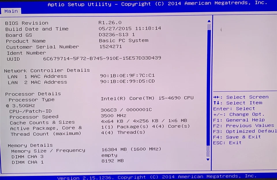 FUJITSU D3236-S13 GS3 Mainboard Motherboard ATX LGA 1150 i5-4690 3.5GHz 16GB I/O - Image 2 of 4