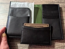 American Express Centurion Black Wallet Passport Credit Card Holder BNIB 2-piece