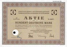 AESCULAP Werk 1971 Chirugie Gottfried Jetter Wilhelm Scheerer Tuttlingen 100 DM