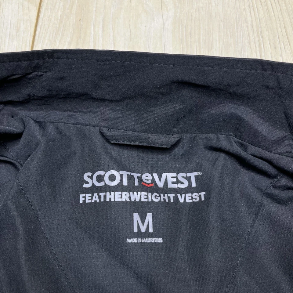 SCOTTeVEST Featherweight Vest Mens Size Medium Black Pockets Tactical Travel - Image 4 of 4