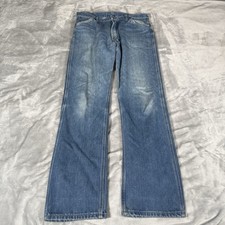 Vintage Wrangler Straight Leg Jeans Mens 34x33 Estimated Faded Wash 80s