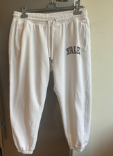 Yale university Mens white track pants size L