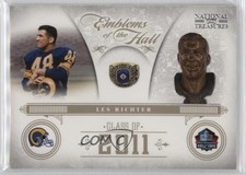 2011 Playoff National Treasures Emblems of the Hall /99 Les Richter #6 HOF 5w7