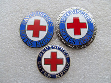 3 x alte Abzeichen - Bayerisches Rotes Kreuz - Schwesternbrosche Brosche