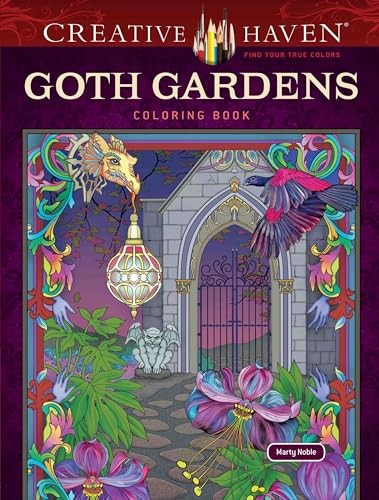 Creative Haven Goth Gardens Coloring Book by Marty Noble (Paperback Book) - Image 2
