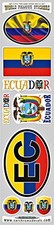 Ecuador 9 Stickers Set Flags Decals Bumper Stitcher Set