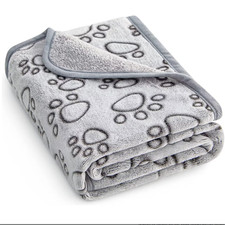 Stuffed Premium Soft Dog Blanket 40x32 Washable Grey Cat Puppy Bedding NEW