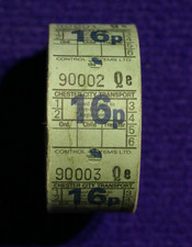 CHESTER CITY TRANSPORT 16p  BUS CONDUCTOR CLIPPY ULTIMATE TICKET MACHINE ROLL