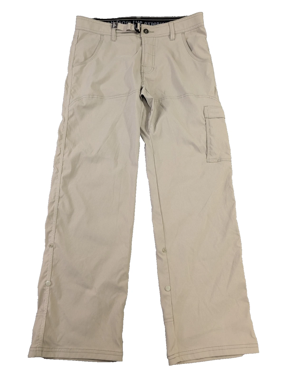 prAna Stretch Zion Pants Mens 31x30 Mud Khaki Straight Leg Outdoor Hiking Trail