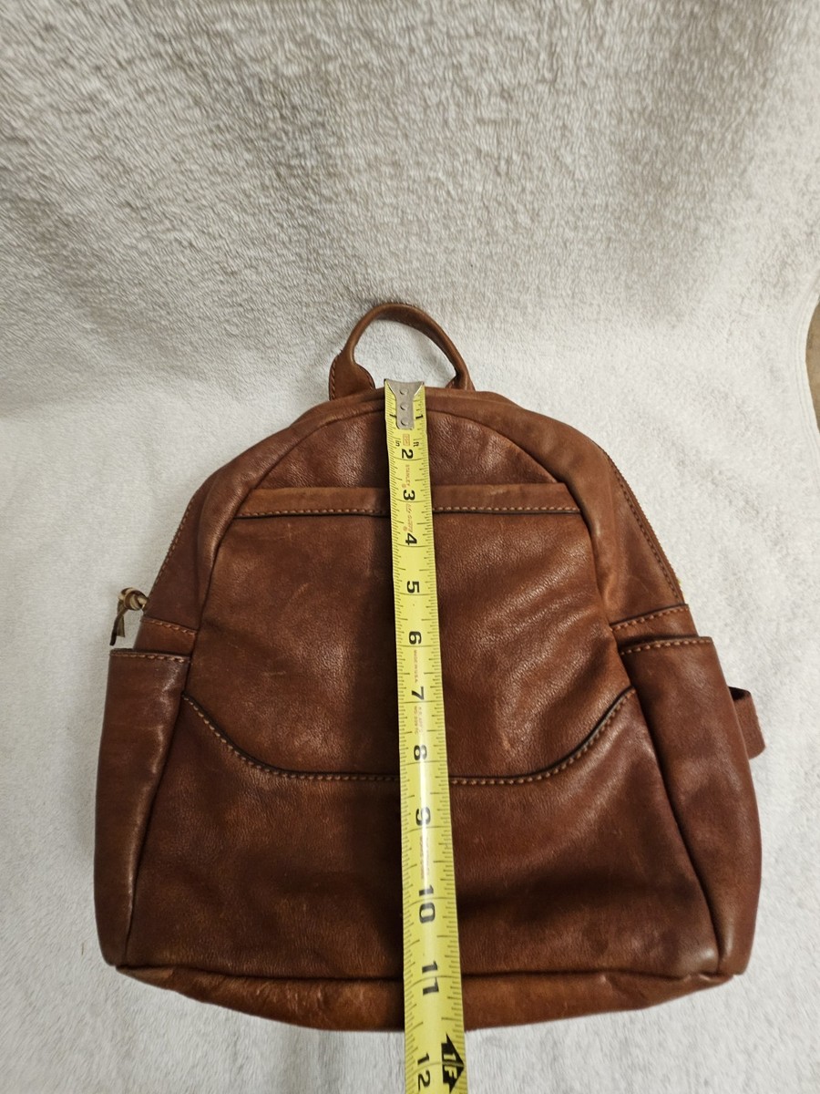Frye Melissa Leather Backpack Cognac Brown Leather | eBay display picture 2
