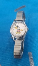 Vintage Disney Mickey Mouse Lorus Watch V515-6080 A1 w/ Speidel Band