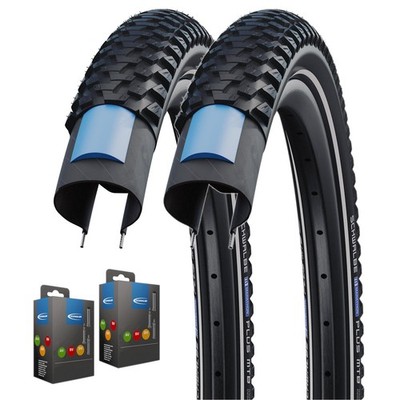 2 x Schwalbe Marathon Plus MTB Reifen + Schlauch im Set - 2025 - Pannenschutz