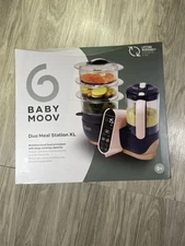 Babymoov Duo Meal Station XL, 6 in 1 Food Processor with Steamer, Multi-Speed 