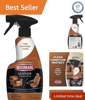 Citrus Leather Cleaner & Conditioner - 12oz UV Guard Against Fading & Cracking