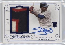 2016 Panini Flawless Rookie Sapphire 11/15 Miguel Sano #RPAMS Patch Auto 14mg