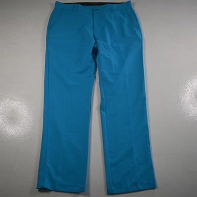 Matte Grey 34x30 Bright Blue Straight Golf Performance Mens Pants