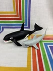 Playmobil Orca Killer Whale Weighted Figure 1996 & Shark Figure 1992 Vintage Lot