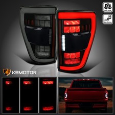 W Blind Spot Fits 2021-2023 Ford F150 Smoke Sequential Full Led Tail Lights