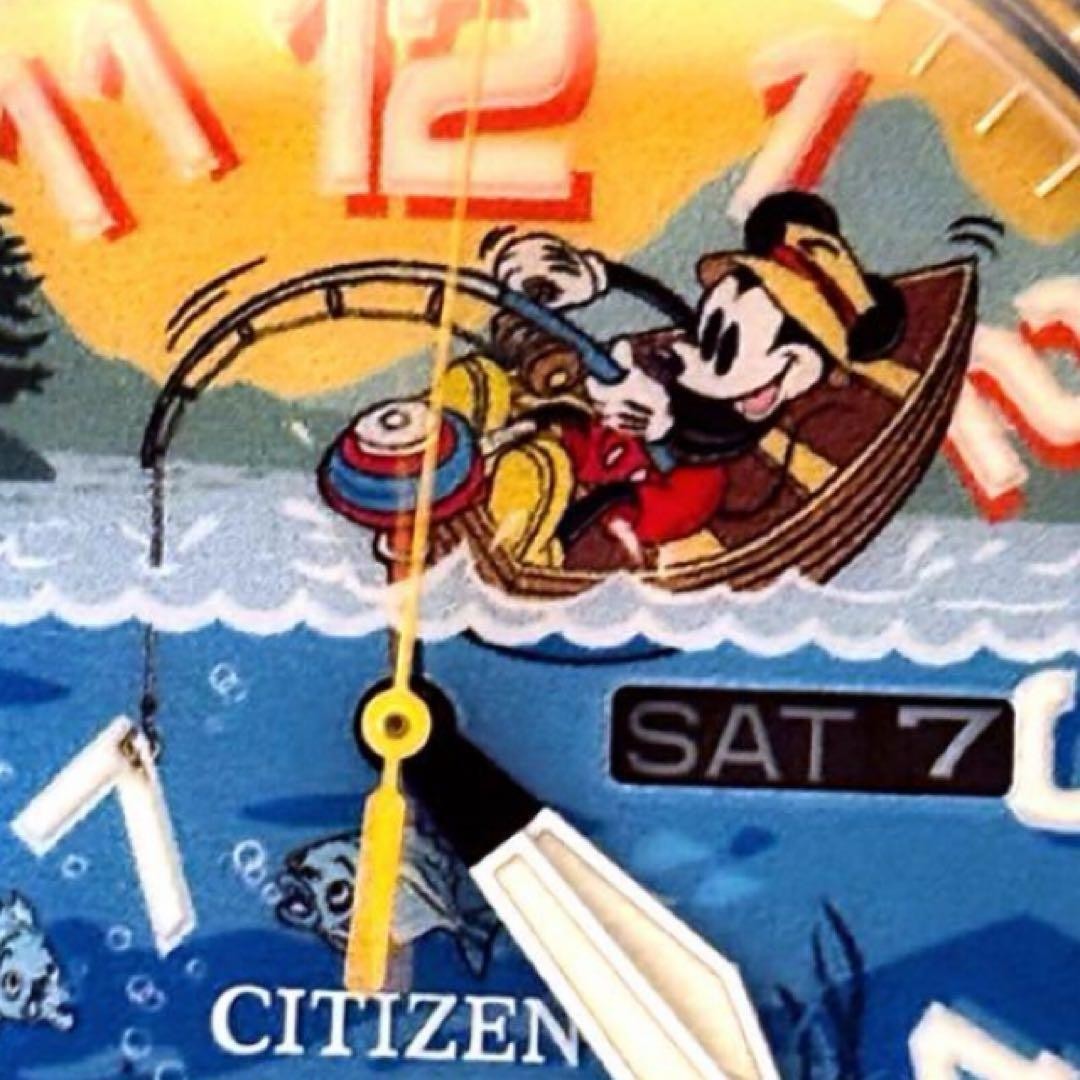 CITIZEN x Disney Mickey fishing watch, Eco-Drive, 43mm, rugged nylon band. image 2