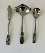 Stylecraft MCM Stainless Flatware SYF4 Butter Knife Sugar Spoon Gravy Ladle