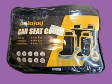 Autojoy Universal Car Seat Covers Set Front Bucket Seats Black