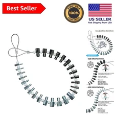 26-Piece Inch & Metric Thread Checker - Quick Size Verification Tool