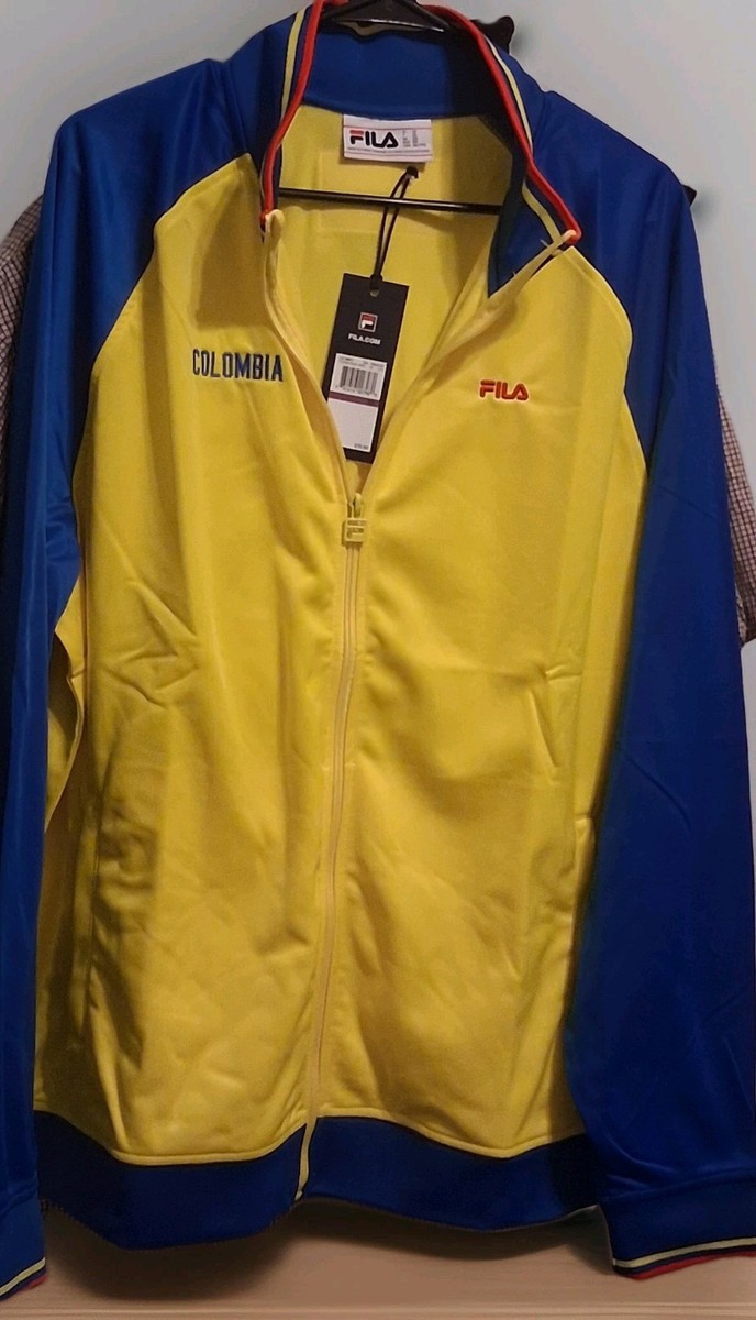 FILA Yellow & Blue Colombia Football/Soccer Track Jacket NWT Men's