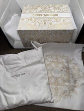 Christian Dior Holiday Gold Gift Box Pillow Drawstring Bag HTF