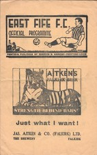 East Fife v  Partick Thistle  December  1953