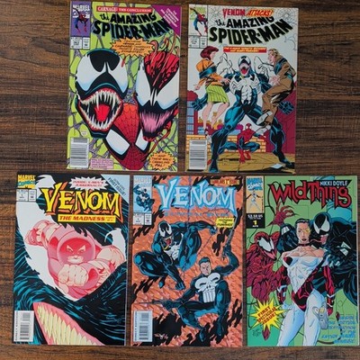 Spider-Man Venom Carnage Lot Amazing 363 374 Funeral Pyre Madness Wild Thing