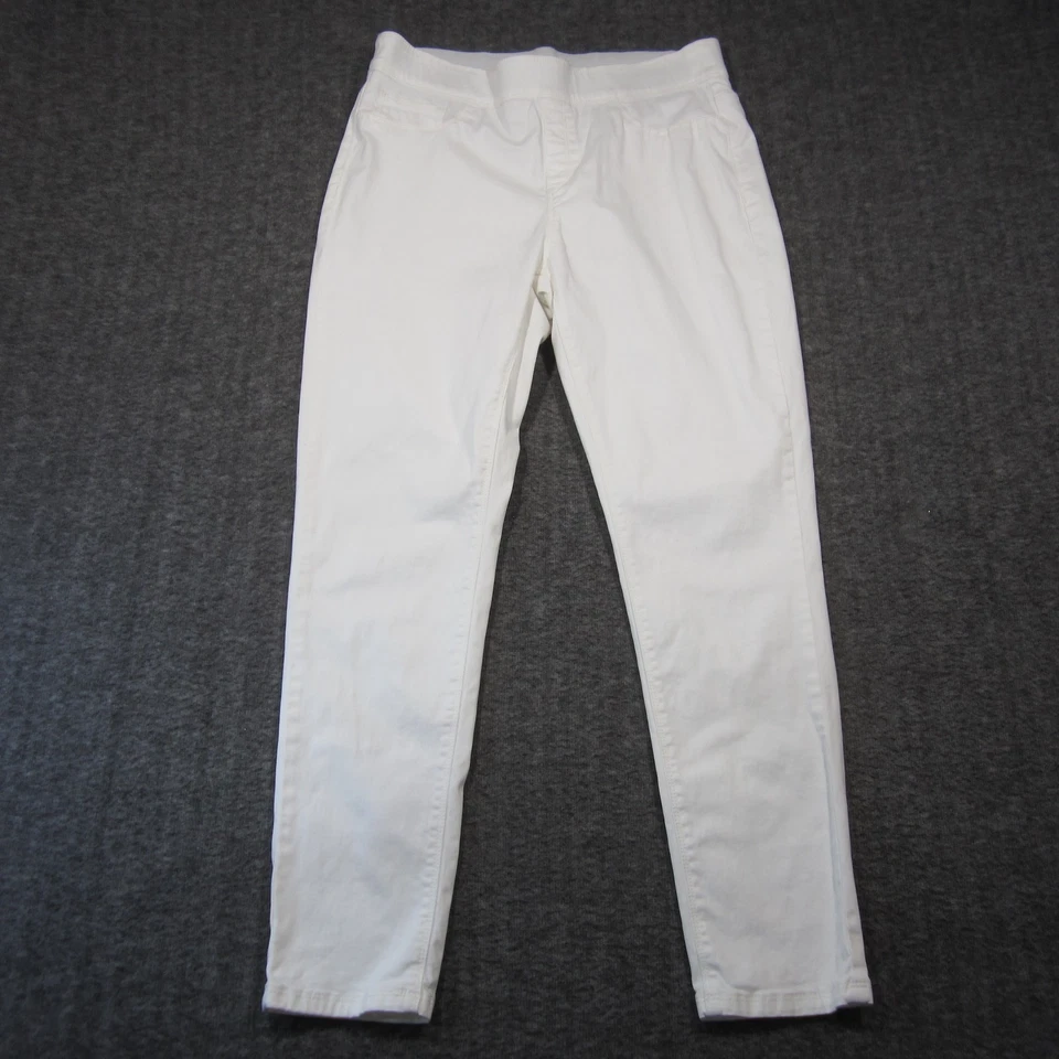 Pantalones de mujer Soft Surroundings M blancos ajustados elásticos informales minimalistas Foto 2 de 4