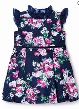 Janie and Jack Floral Satin Formal Girl s Dress Size 6