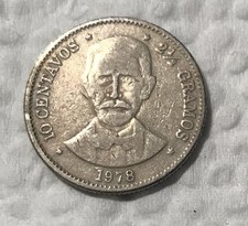 1978 Dominican Republic 10 Centavos Coin VF