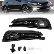 For 2013 14 2015 Honda Civic Sedan 4dr Led Fog Lights Bumper Lamp Lh Rh Wswitch
