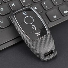 Silicone Carbon Style Car Remote Key Cases Cover For Mercedes Benz CLA GLB GLC