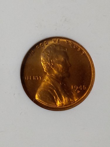 1945-D 1C Lincoln Wheat Penny NGC MS66 RD - 354536-092 - Picture 2 of 4