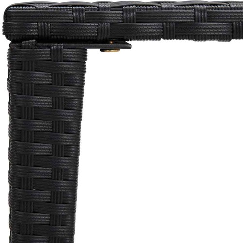 Satztisch Couchtisch Beistelltisch Sofatisch 3 Stk. Schwarz Poly Rattan vidaXL - Bild 7 von 8