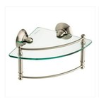Delta HEXTN16-BN 8" Glass Bath Corner Shelf with Hand Towel Bar Brushed Nickel 